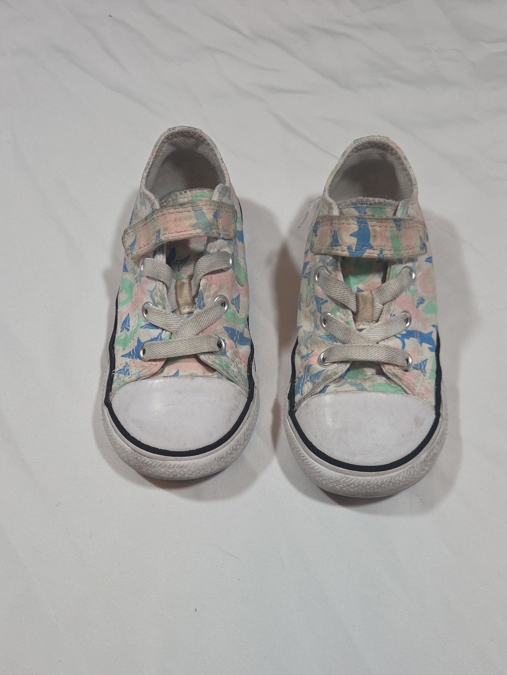 Converse All Star Pink And Blue Sharks Size 9 Toddler
